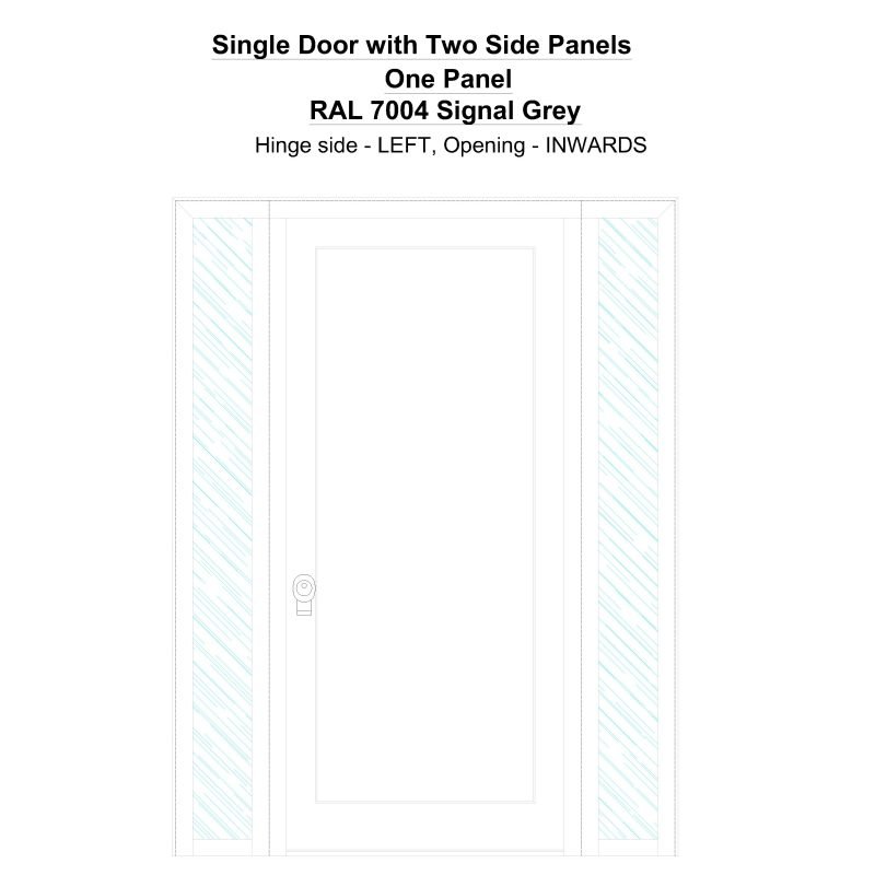 Sd2sp One Panel Ral 7004 Signal Grey Security Door