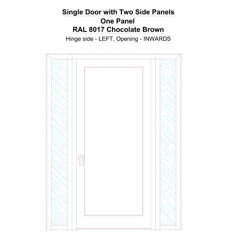 Sd2sp One Panel Ral 8017 Chocolate Brown Security Door