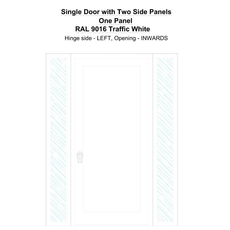 Sd2sp One Panel Ral 9016 Traffic White Security Door