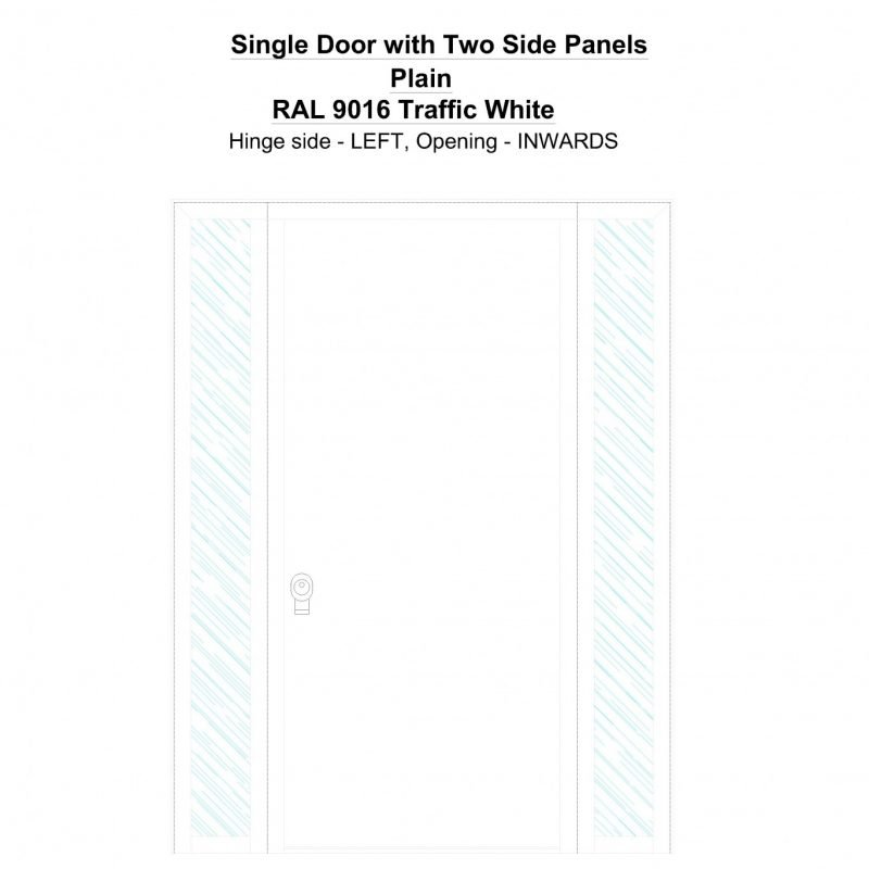 Sd2sp Plain Ral 9016 Traffic White Security Door