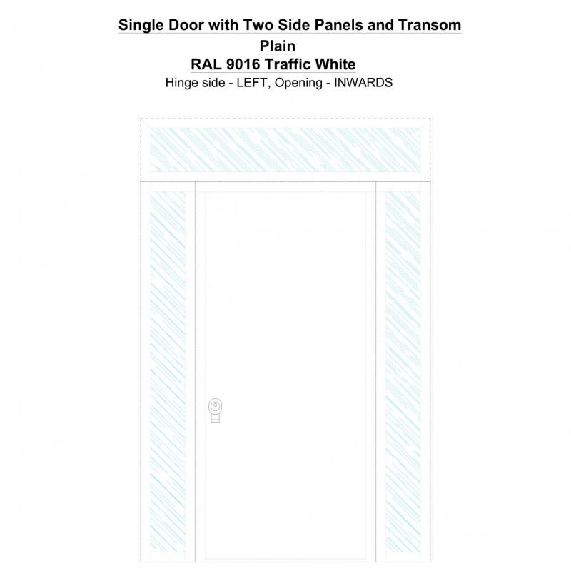 Sd2spt Plain Ral 9016 Traffic White Security Door