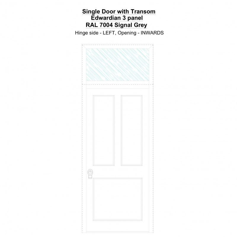 Sdt Edwardian 3 Panel Ral 7004 Signal Grey Security Door