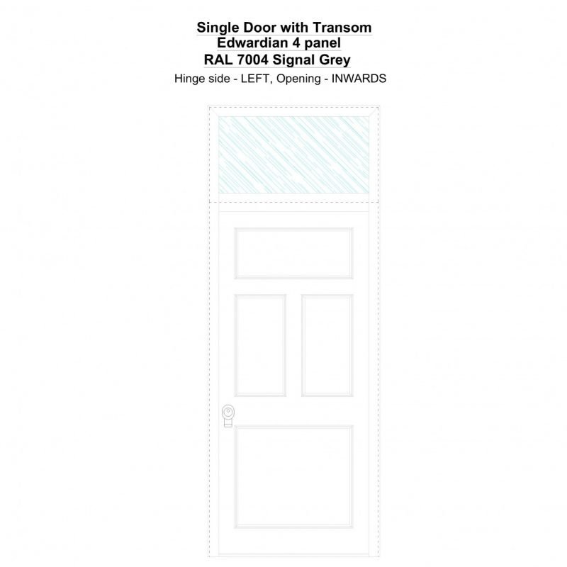 Sdt Edwardian 4 Panel Ral 7004 Signal Grey Security Door