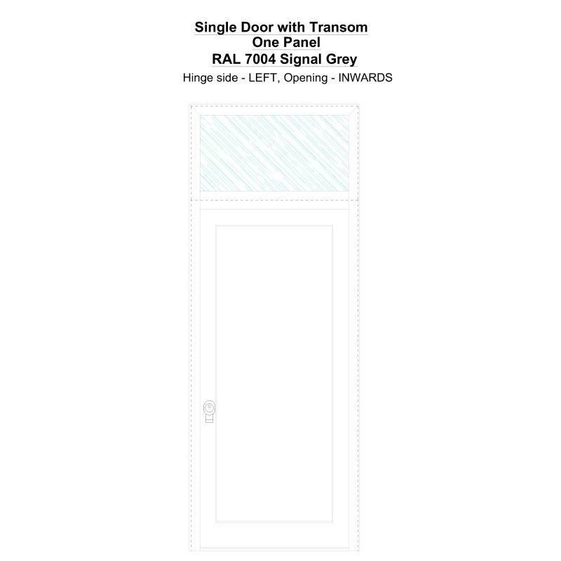 Sdt One Panel Ral 7004 Signal Grey Security Door