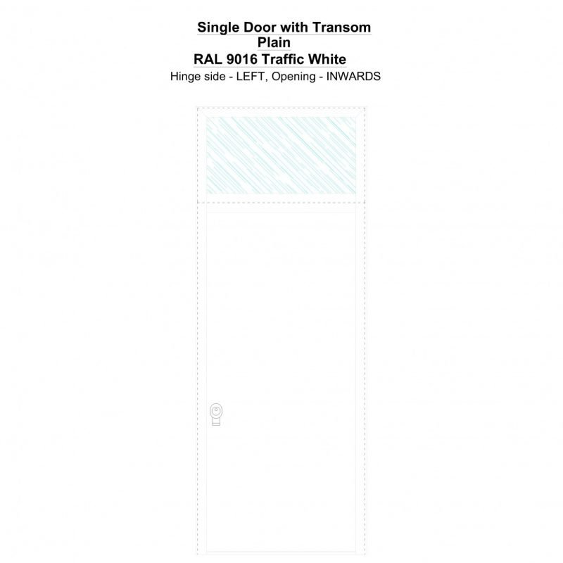 Sdt Plain Ral 9016 Traffic White Security Door