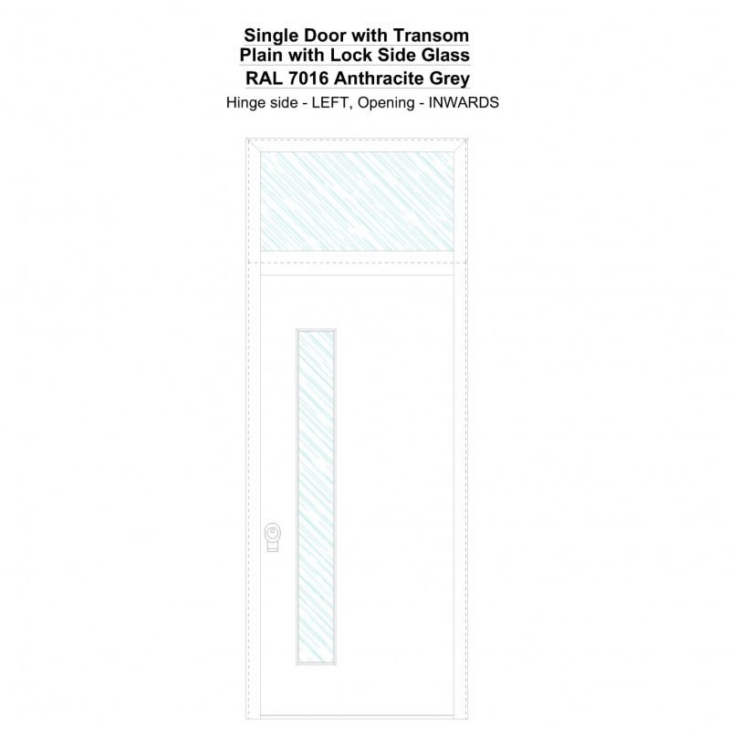 Sdt Plain With Lock Side Ral 7016 Anthracite Grey Security Door