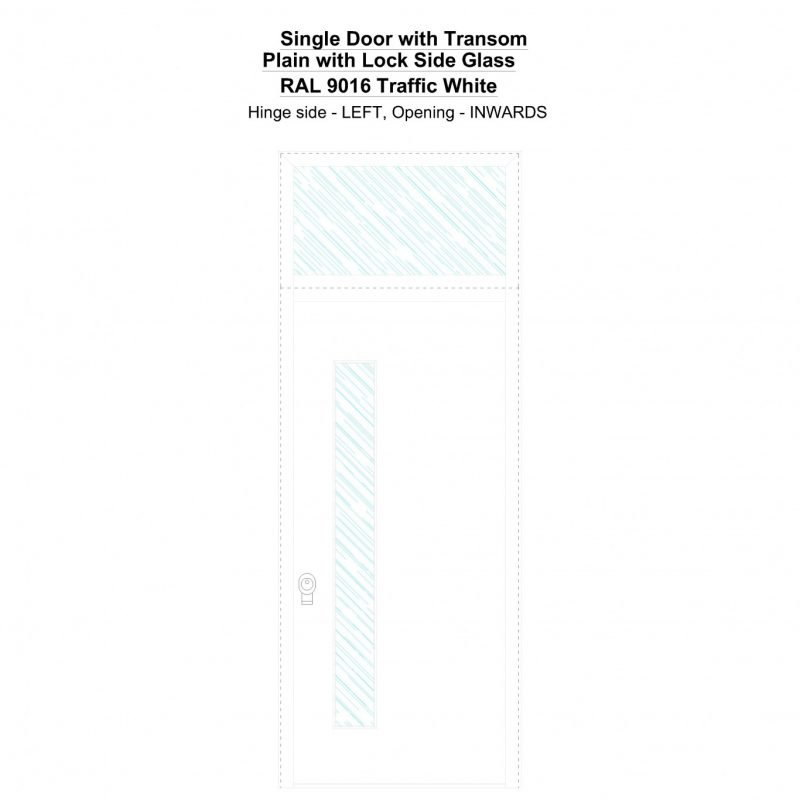 Sdt Plain With Lock Side Ral 9016 Traffic White Security Door
