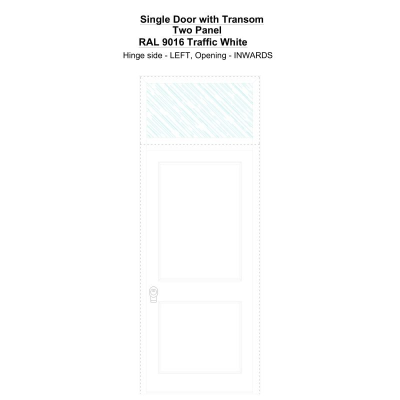 Sdt Two Panel Ral 9016 Traffic White Security Door