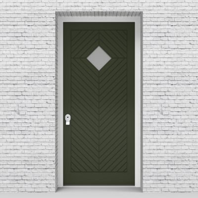 11.single Cottage Style With Diamond Pane Fir Green (ral6009)