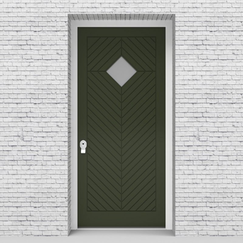 11.single Cottage Style With Diamond Pane Fir Green (ral6009)