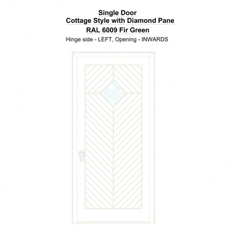 Sd Cottage Style With Diamond Pane Ral 6009 Fir Green Security Door