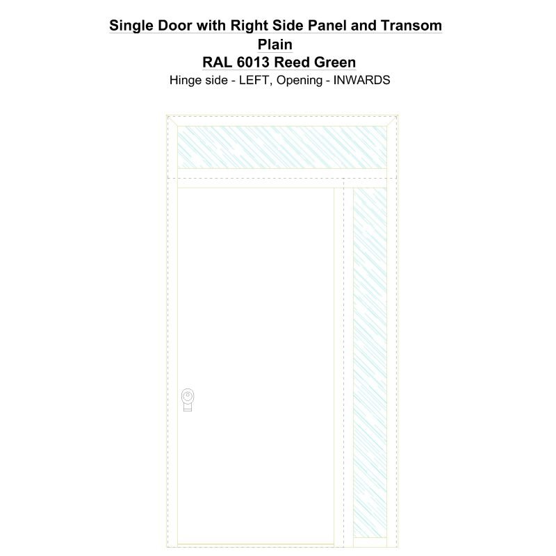 Sd1spt(right) Plain Ral 6013 Reed Green Security Door