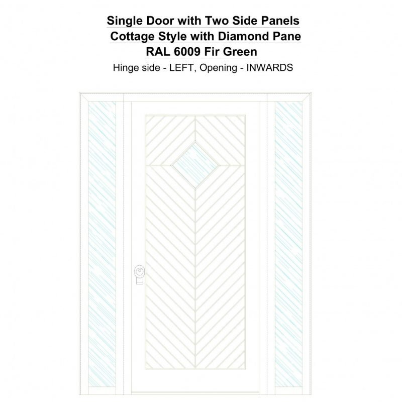 Sd2sp Cottage Style With Diamond Pane Ral 6009 Fir Green Security Door