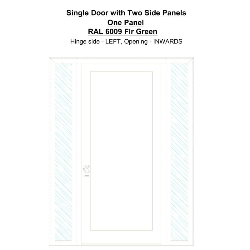 Sd2sp One Panel Ral 6009 Fir Green Security Door