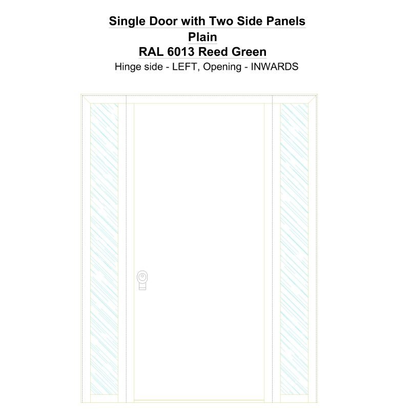 Sd2sp Plain Ral 6013 Reed Green Security Door