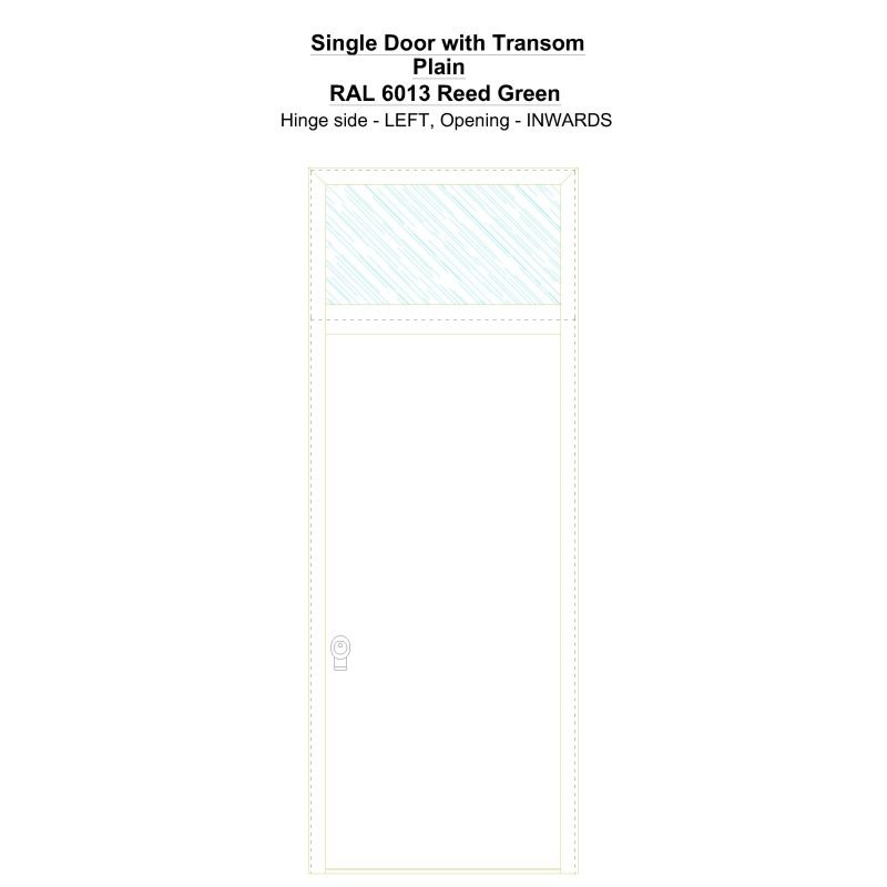 Sdt Plain Ral 6013 Reed Green Security Door