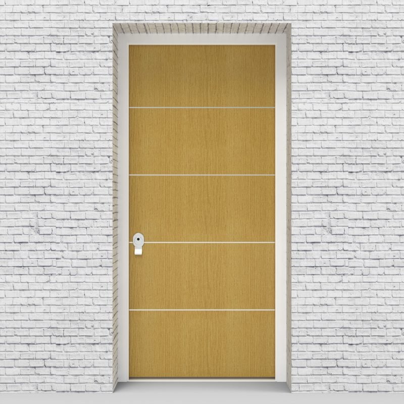 1.single Door 4 Aluminium Inlays Birch