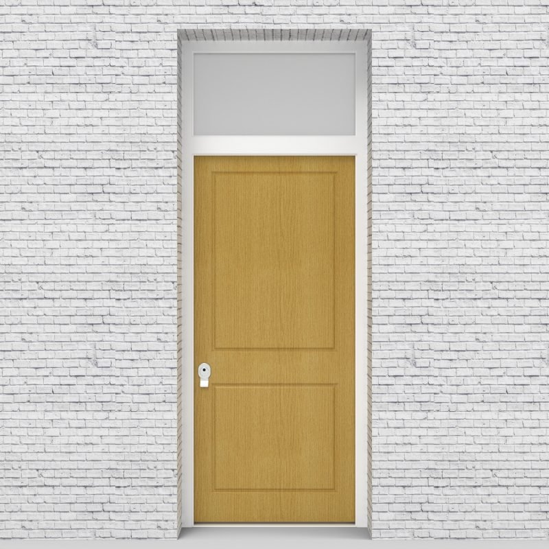 1.single Door With Transom Two Panel Birch