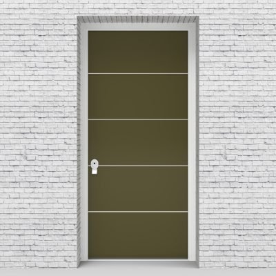 12.single Door 4 Aluminium Inlays Reed Green (ral6013)