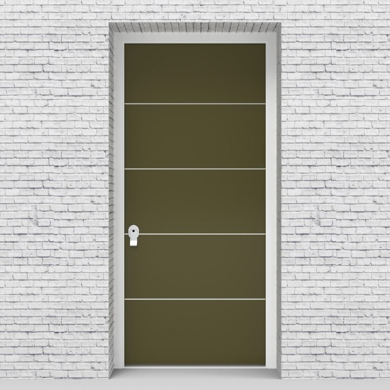 12.single Door 4 Aluminium Inlays Reed Green (ral6013)
