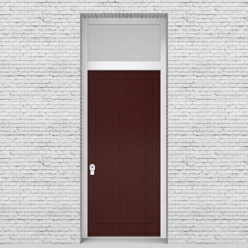 3.single Door With Transom One Panel Mahogany