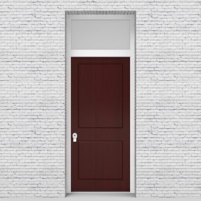 3.single Door With Transom Two Panel Mahogany