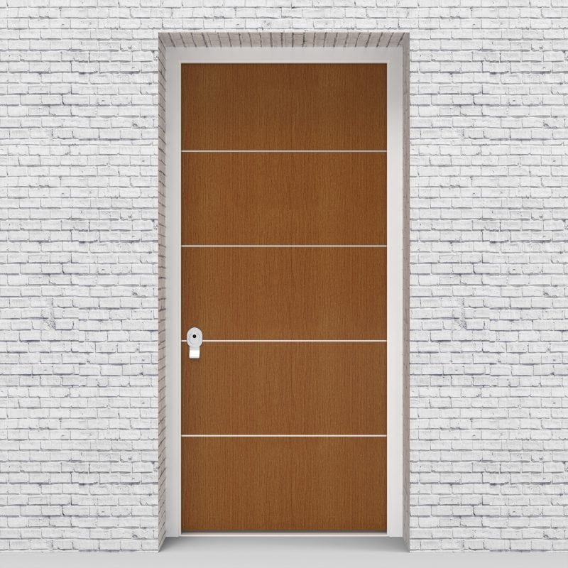 4.single Door 4 Aluminium Inlays Oak