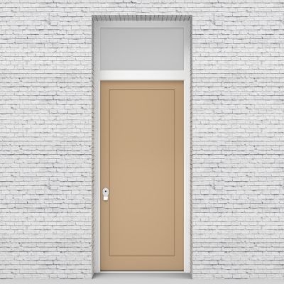 7.single Door With Transom One Panel Light Ivory (ral1015)