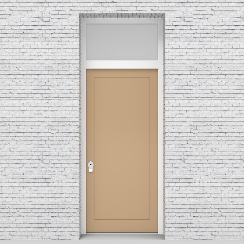 7.single Door With Transom One Panel Light Ivory (ral1015)