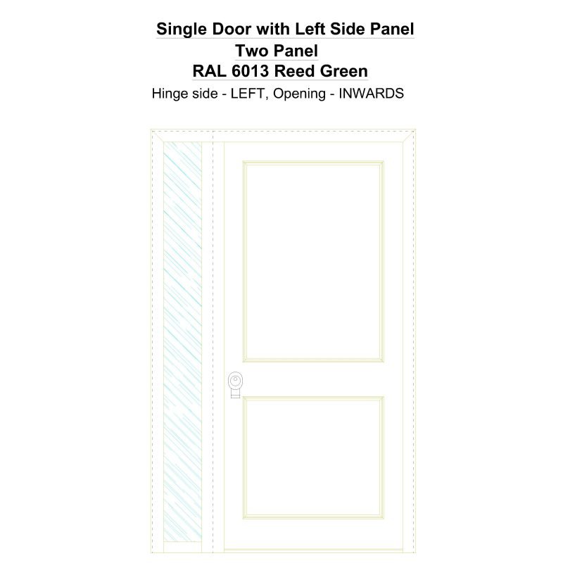 Sd1sp(left) Two Panel Ral 6013 Reed Green Security Door
