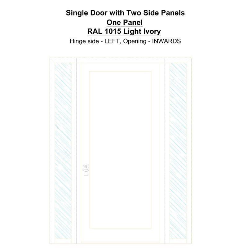 Sd2sp One Panel Ral 1015 Light Ivory Security Door