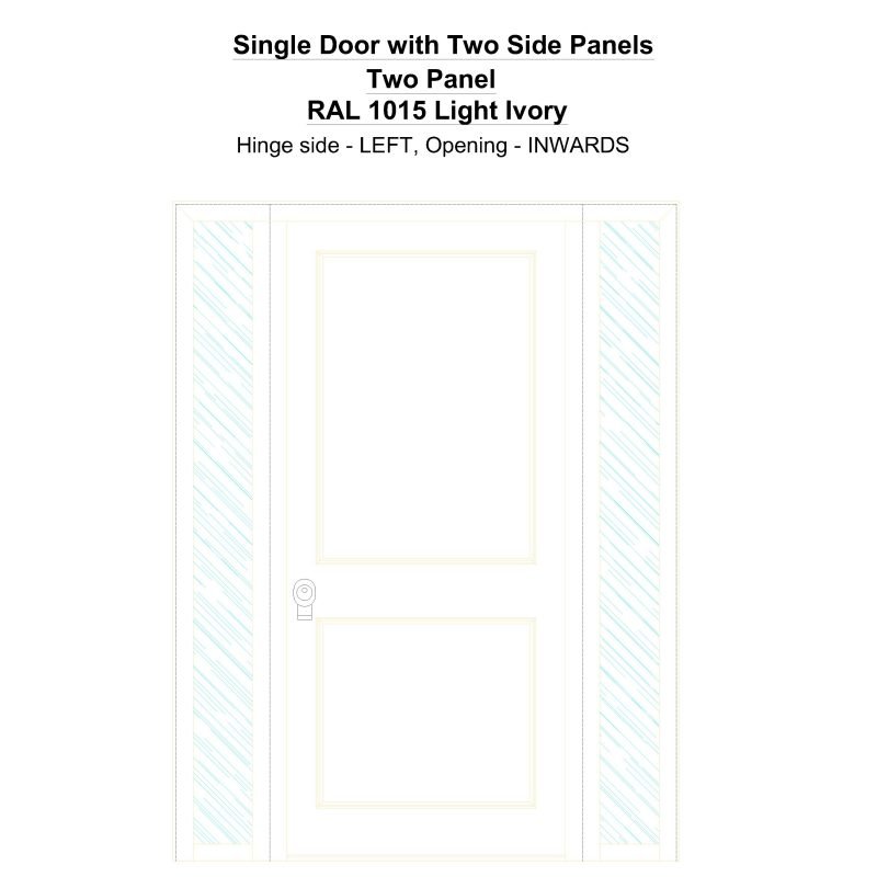 Sd2sp Two Panel Ral 1015 Light Ivory Security Door