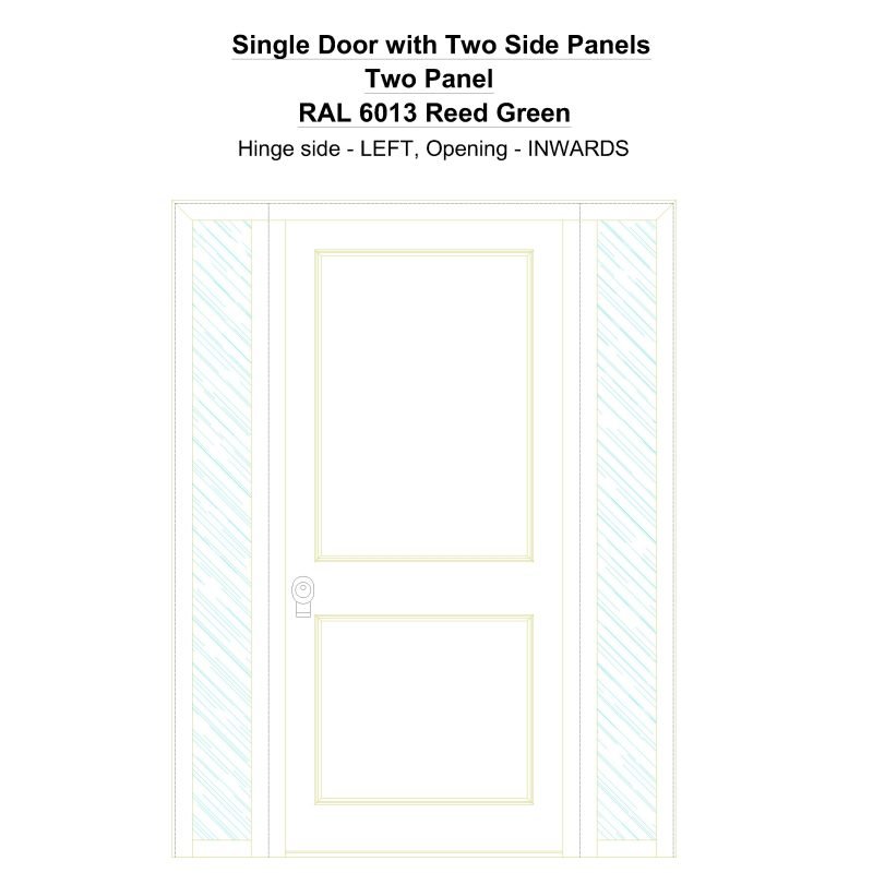 Sd2sp Two Panel Ral 6013 Reed Green Security Door
