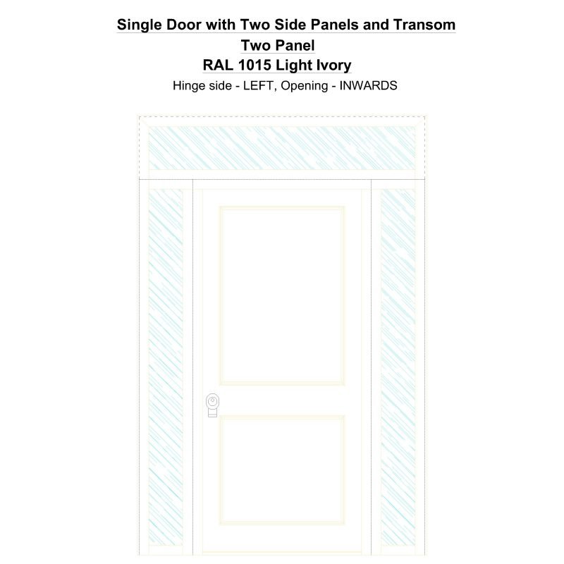 Sd2spt Two Panel Ral 1015 Light Ivory Security Door
