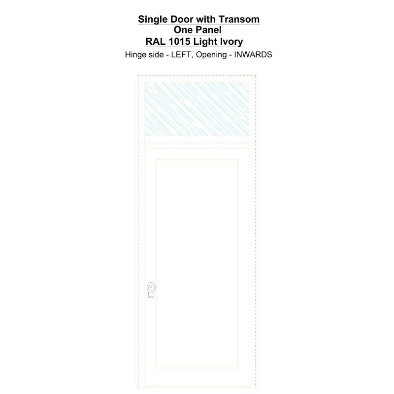 Sdt One Panel Ral 1015 Light Ivory Security Door