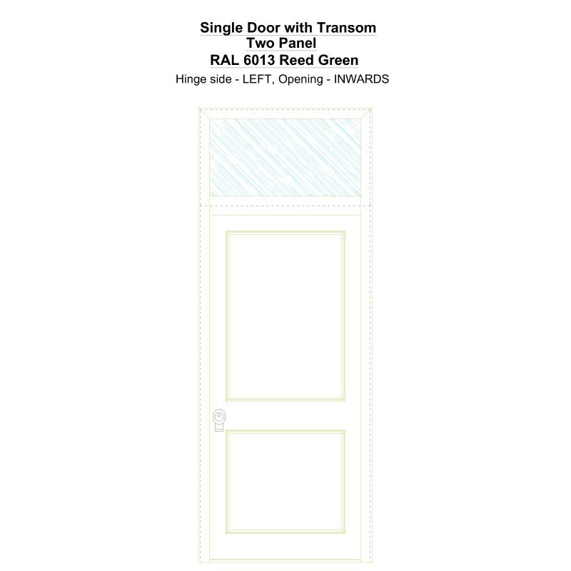 Sdt Two Panel Ral 6013 Reed Green Security Door
