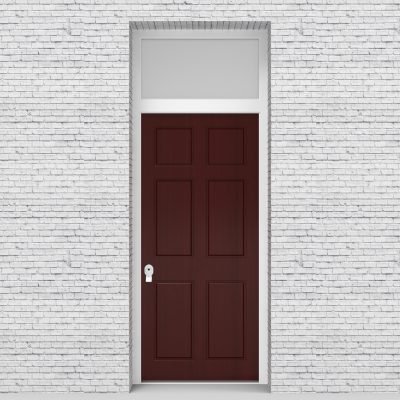 3.single Door With Transom Victorian 6 Panel Mahogany