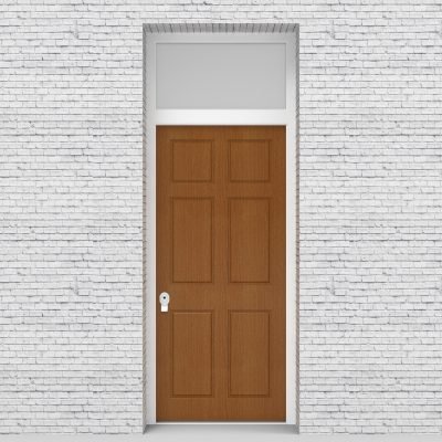 4.single Door With Transom Victorian 6 Panel Oak