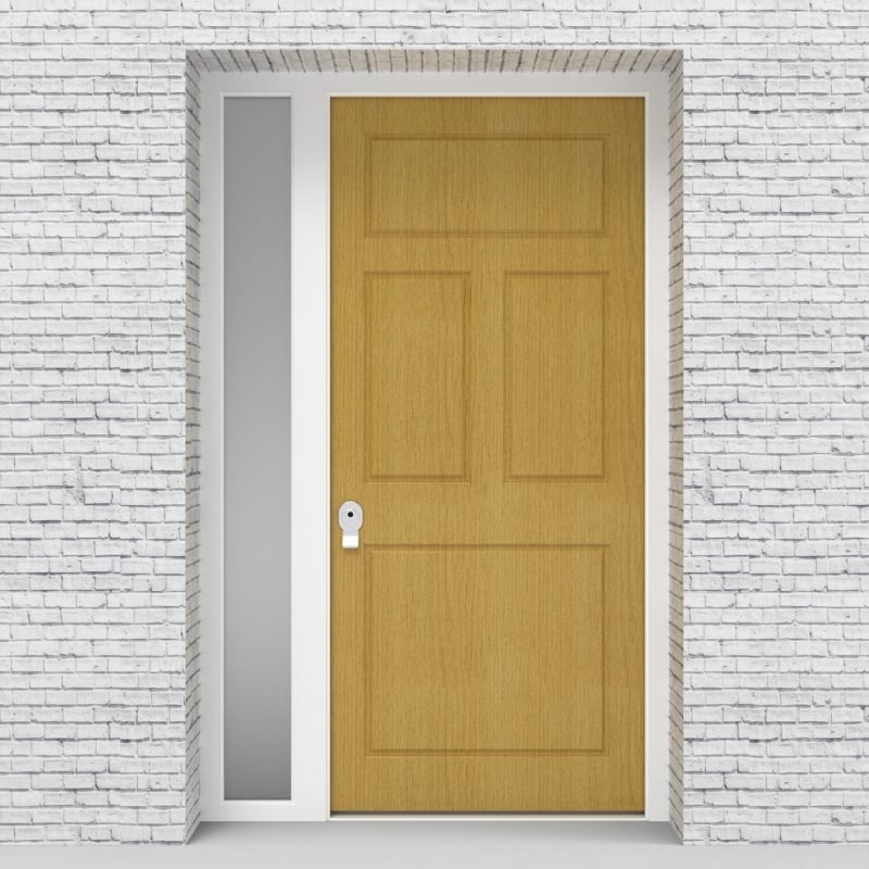 1.single Door With Left Side Panel Edwardian 4 Panel Birch