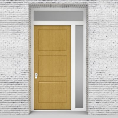 1.single Door With Right Side Panel And Transom Birch