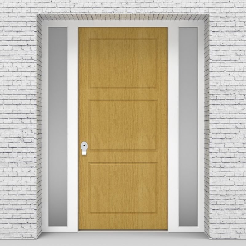 1.single Door With Two Side Panels Edwardian Birch