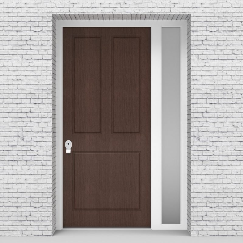 2.single Door With Right Side Panel Edwardian 3 Panel Dark Oak