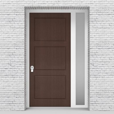 2.single Door With Right Side Panel Edwardian Dark Oak