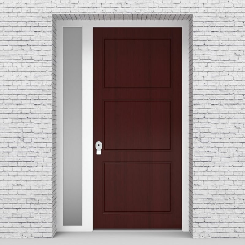 3.single Door With Left Side Panel Edwardian Mahogany