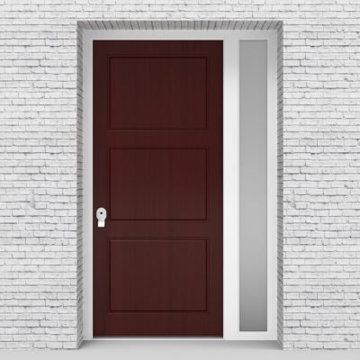3.single Door With Right Side Panel Edwardian Mahogany