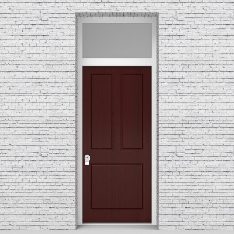3.single Door With Transom Edwardian 3 Pane Mahogany