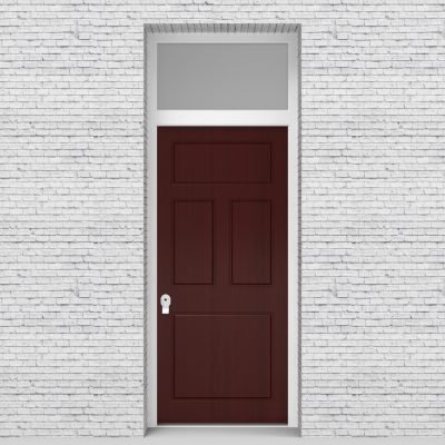 3.single Door With Transom Edwardian 4 Panel Mahogany