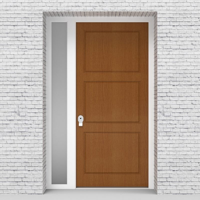4.single Door With Left Side Panel Edwardian Oak