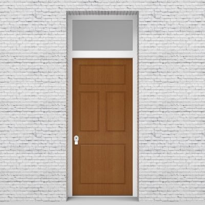 4.single Door With Transom Edwardian 4 Panel Oak