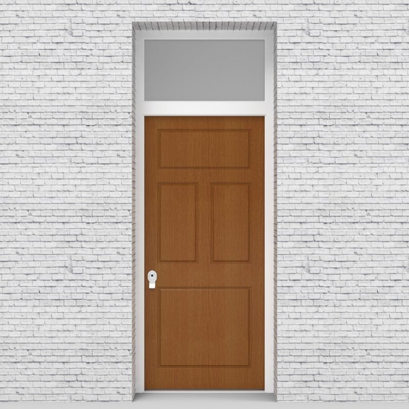 4.single Door With Transom Edwardian 4 Panel Oak